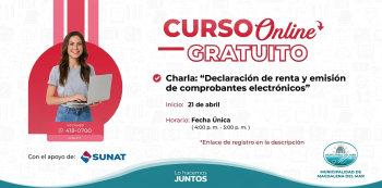  Charla online gratis - "Declaración de renta y emisión de comprobantes electrónicos" 