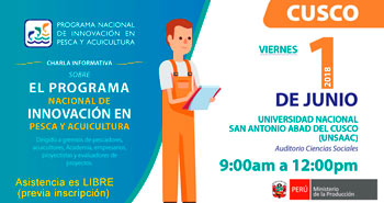 (Charla informativa) Programa Nacional de Innovación en Pesca y Acuicultura- PNIPA