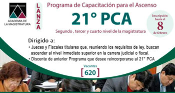 AMAG lanza Programa de Capacitación para el Ascenso 21° PCA (620 Vacantes)