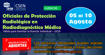 (Curso) IPEN: Oficiales de Protección Radiológica en Radiodiagnóstico Médico