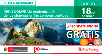 (Charla Gratuito) PERÚ COMPRAS: Modernización de los Sistemas en las Compras Públicas