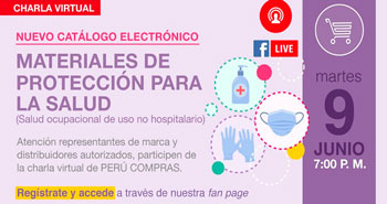 (Charla Virtual Gratuita) PERÚ COMPRAS: Materiales de Protección  para la salud