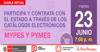 (Charla Virtual Gratuita) PERÚ COMPRAS: Participa a través de los Catálogos Electrónicos MYPES y PYMES