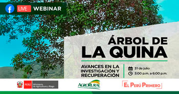 (Webinar Virtual Gratuito) MINAGRI: Árbol de la Quina - Avances en la Investigación y Recuperación