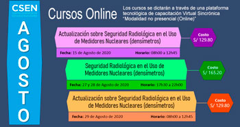 Cursos Online ofrecidos por el Centro Superior de Estudios Nucleares - CSEN