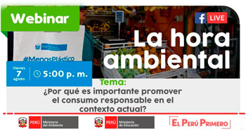 (Webinars Gratuito) MINAM: Importancia de promover el consumo responsable en el contexto actual