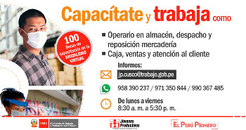 100 Becas de Capacitación: Capacítate y Trabaja como Operario en almacén, despacho y reposición mercadena, Otros