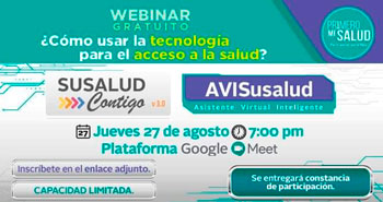 (Webinar Gratuito) SUSALUD: Cómo usar la tecnología para el acceso a la salud