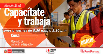 (Curso Gratuito) IMPULSA PERÚ: Capacítate y Trabaja como Operario de Almacén y Despacho