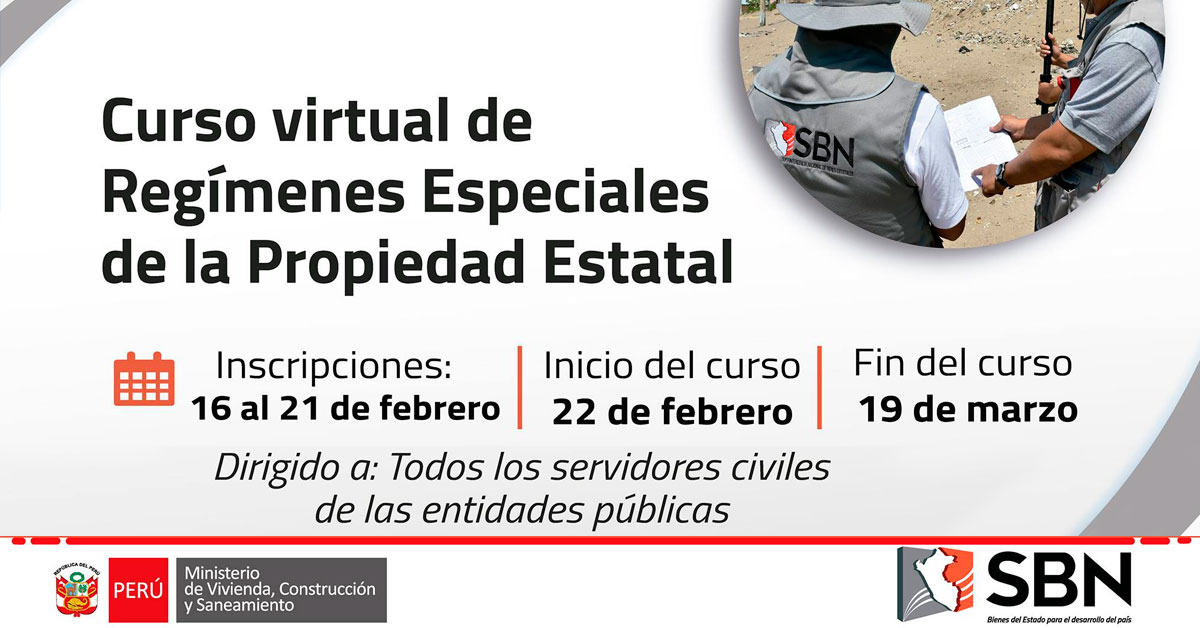 (Curso Virtual) SBN: Regímenes Especiales de la Propiedad Estatal