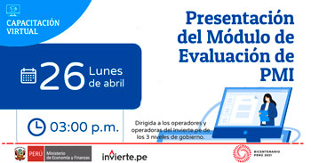 (Capacitación Virtual) MEF: Presentación del módulo de evaluación de PMI