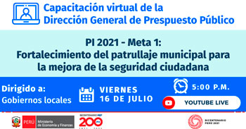 (Capacitación Gratuita) MEF: Meta 1 del programa de incentivos a la mejora de la gestión municipal 2021