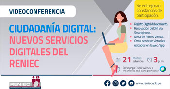 RENIEC te invita a conocer los nuevos servicios digitales que ofrece