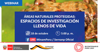 Webinar Gratuito sobre las Áreas Protegidas, espacios de investigación llenos de vida