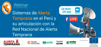 Webinar Gratuito respecto al Sistema de Alerta Temprana en el Perú