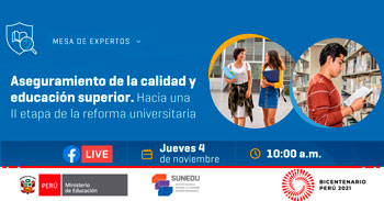 (Conversatorio Virtual Gratuito) SUNEDU: Aseguramiento de la calidad y educación superior