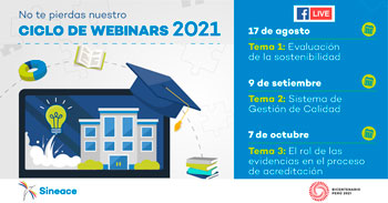 Sineace ofrece Ciclo de Webinars sobre la mejora de la calidad educativa