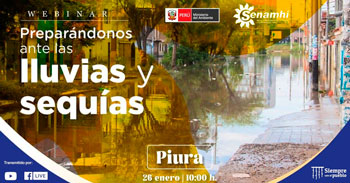 (Webinar Gratuito) SENAMHI: Preparándonos ante las lluvias y sequías en Piura