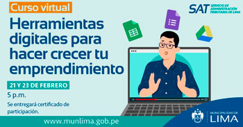 (Curso Virtual Gratuito) SATLIMA: Herramientas digitales para hacer crecer tu emprendimiento