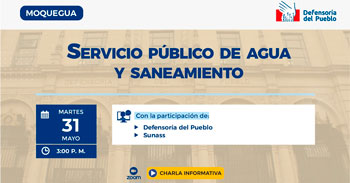 (Charla Virtual Gratuita) DEFENSORIA: Servicio público de agua y saneamiento