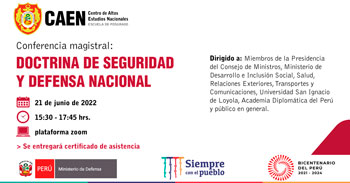 Conferencia virtual gratuita acerca de la doctrina de seguridad y defensa nacional