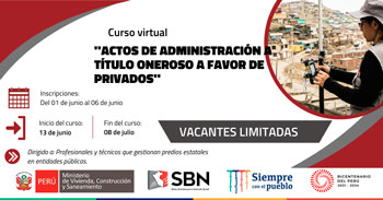 (Curso Virtual Gratuito) SBN: Actos de administración a título oneroso a favor de privados