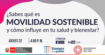 (Evento Virtual Gratuito) MTC: ¿Sabes qué es la movilidad sostenible y cómo influye en tu salud y bienestar?