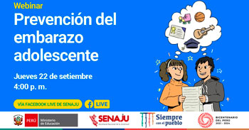 (Webinar Gratuito) SENAJU: Prevención del embarazo adolescente