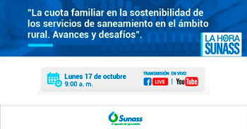 Evento gratuito sobre la cuota familiar en la sostenibilidad de los servicios de saneamiento en el ámbito rural