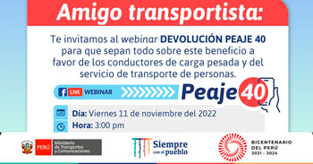 (Webinar Gratuito) MTC: Devolución peaje 40