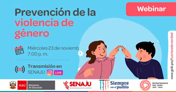 (Webinar Gratuito) SENAJU: Prevención de la violencia de género