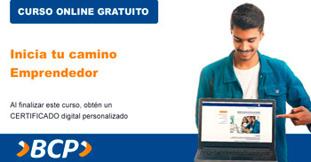 Curso online gratis certificado: Inicia tu camino emprendedor (BCP)