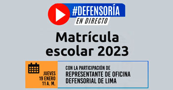 (Conversatorio Virtual Gratuito) DEFENSORIA: Matrícula escolar 2023