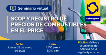 (Seminario Virtual Gratuito) OSINERGMIN: Scop y registro de precios de combustibles en el price