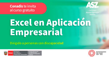 (Curso Virtual Gratuito) CONADIS: Excel en aplicación empresarial