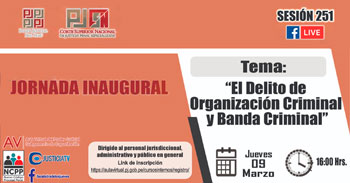 Capacitación virtual gratis sobre el delito de organización criminal y banda criminal