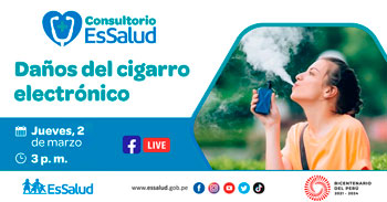 Evento virtual gratuito respecto a los daños del cigarro electrónico