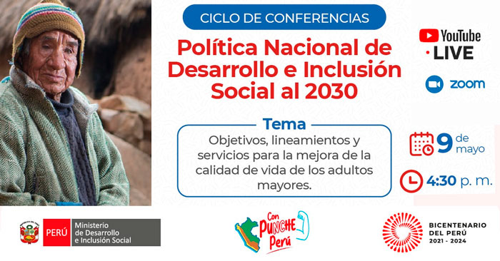 Conferencia "Objetivos, lineamientos y servicios para la mejora de la calidad de vida de los adultos mayores"