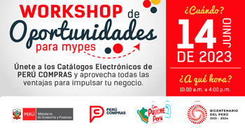 Taller Presencial de "Oportunidades para mypes" de PERÚ COMPRAS