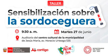 Taller Presencial "Sensibilización sobre la sordoceguera"" del MIMP