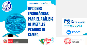 Seminario online "Opciones Tecnológicas para el Análisis de metales pesados en campo" del INS