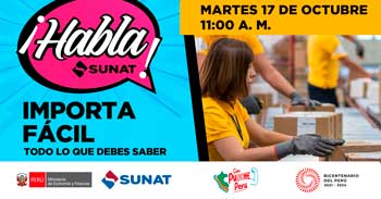 Evento online gratis "Importa Fácil" de la SUNAT