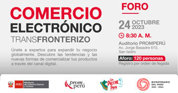 Foro  "Comercio electrónico transfronterizo" de PROMPERU