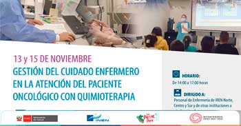 Capacitación online "Gestión del cuidado enfermero en la atención del paciente oncológico con quimioterapia"