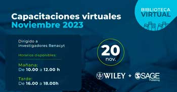 Capacitación online "WILEY + SAGE Publishing" de CONCYTEC