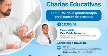 Charla online gratis "Rol de la quimioterapia en el cáncer de próstata" del INEN