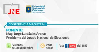 Conferencia online "La democracia y el sistema electoral" del JNE