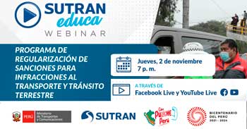 Webinar online gratis Programa de regularización de sanciones para infracciones al transporte y tránsito terrestre