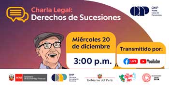 Charla online "Derechos de Sucesiones"  del ONP