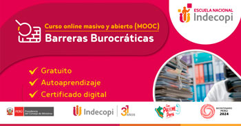 Curso online gratis certificado sobre Eliminación barreras burocráticas de INDECOPI